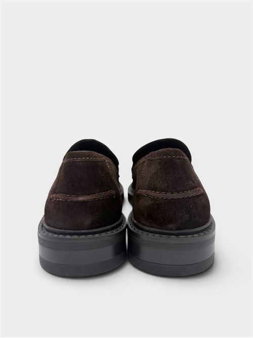 Mocassino in camoscio marrone scuro FUNNY DUCK | VR60006401CAMOSCIODARK BROWN